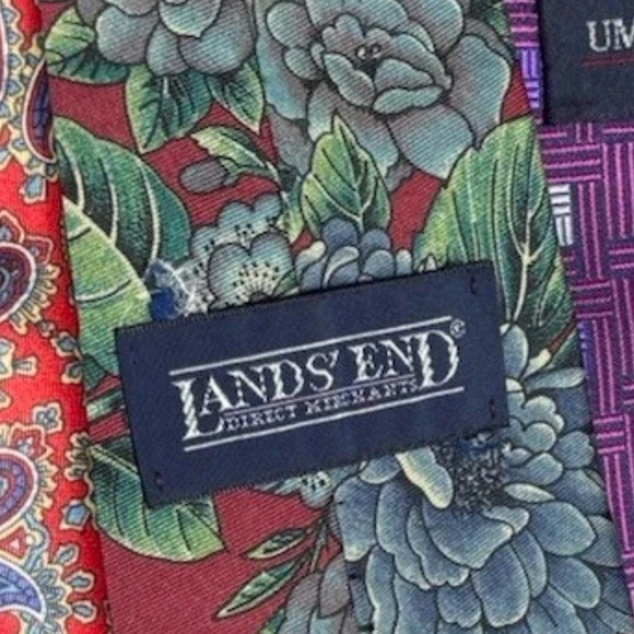 Designer Men’s Ties Lot Of 5 Multicolor 100% Silk / Polyester Luxury Brands - Picture 5 of 7